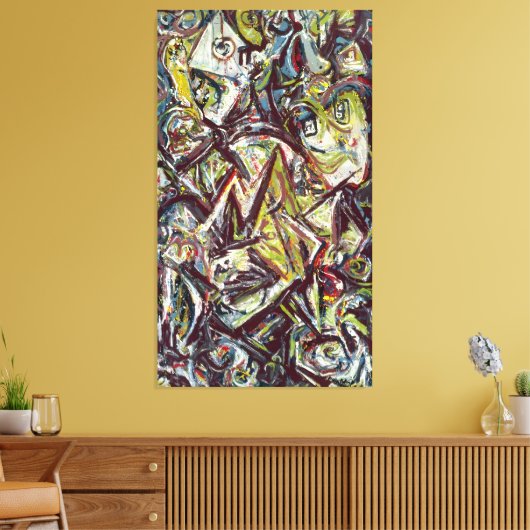 J. P. - ONRUSTIG KONINGIN - 1945 - Abstract - Canvas Afdruk (Insitu (Woonkamer))