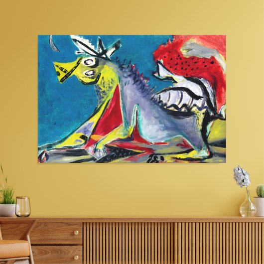 J. P. - PAARDENPAARD - 1944 - Abstract expressioni Canvas Afdruk (Insitu (Woonkamer))