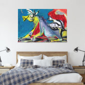 J. P. - PAARDENPAARD - 1944 - Abstract expressioni Canvas Afdruk (Insitu (Slaapkamer))