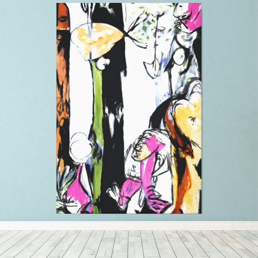 J. P. - PASEN EN TOTEM - 1953 - Abstract - Canvas Afdruk (Insitu (Houten vloer))