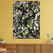 J. P. - RHYTHMISCHE DANS - 1948 - Action painting- Canvas Afdruk (Insitu (Woonkamer))