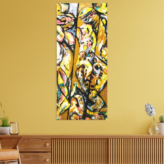 J.P. - RITUEEL - 1953 - Abstract expressionisme - Canvas Afdruk (Insitu (Woonkamer))