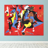 J. P. - ROOD en BLAUW  - 1946 - Abstract  - Canvas Afdruk (Insitu (Houten vloer))