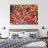 J.P. - SCHILDERIJ A - 1950 - Abstract expressionis Canvas Afdruk (Insitu (Slaapkamer))