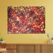 J.P. - SCHILDERIJ A - 1950 - Abstract expressionis Canvas Afdruk (Insitu (Woonkamer))