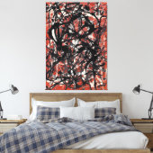 J. P. - VRIJE VORM - 1946 - Abstract Expressionism Canvas Afdruk (Insitu (Slaapkamer))