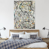 J. P. - WATERACHTIGE PADEN - 1947 - Action Paintin Canvas Afdruk (Insitu (Slaapkamer))