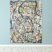 J. P. - WATERACHTIGE PADEN - 1947 - Action Paintin Canvas Afdruk (Insitu (Houten vloer))