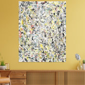 J. P. - WIT LICHT - 1954 - Action painting - Canvas Afdruk (Insitu (Woonkamer))