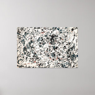 J. P. WIT, ZWART, BLAUW en ROOD op WIT 1948 Canvas Afdruk