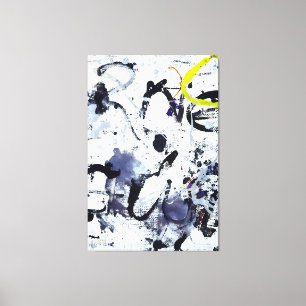 J. P. - ZILVER EN ZWART I - 1950 - Abstract - Canvas Afdruk