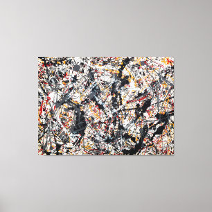 J. P. ZILVER OVER ZWART, WIT, GEEL & ROOD 1948 CANVAS AFDRUK