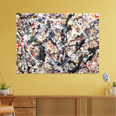 J. P. ZILVER OVER ZWART, WIT, GEEL & ROOD 1948 CANVAS AFDRUK (Insitu (Woonkamer))