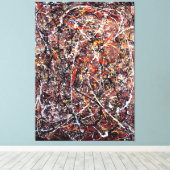 J. P. - ZONDER TITEL - 1948 - Abstract expressioni Canvas Afdruk (Insitu (Houten vloer))
