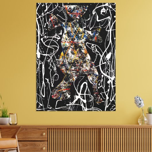 J. P. - Zonder titel (Uitgeknipt figuur) - 1948 - Canvas Afdruk (Insitu (Woonkamer))