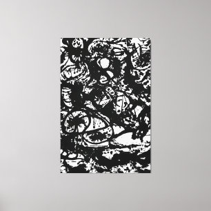 J. P. - ZWART EN WIT Nummer 6 - 1951 -Abstract- Canvas Afdruk