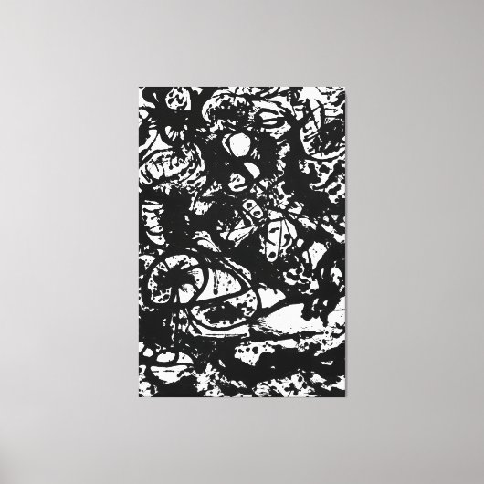 J. P. - ZWART EN WIT Nummer 6 - 1951 -Abstract- Canvas Afdruk (Voorkant)