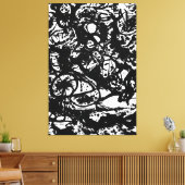 J. P. - ZWART EN WIT Nummer 6 - 1951 -Abstract- Canvas Afdruk (Insitu (Woonkamer))