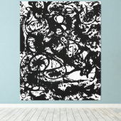 J. P. - ZWART EN WIT Nummer 6 - 1951 -Abstract- Canvas Afdruk (Insitu (Houten vloer))