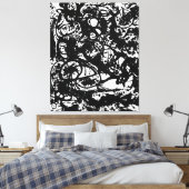 J. P. - ZWART EN WIT Nummer 6 - 1951 -Abstract- Canvas Afdruk (Insitu (Slaapkamer))