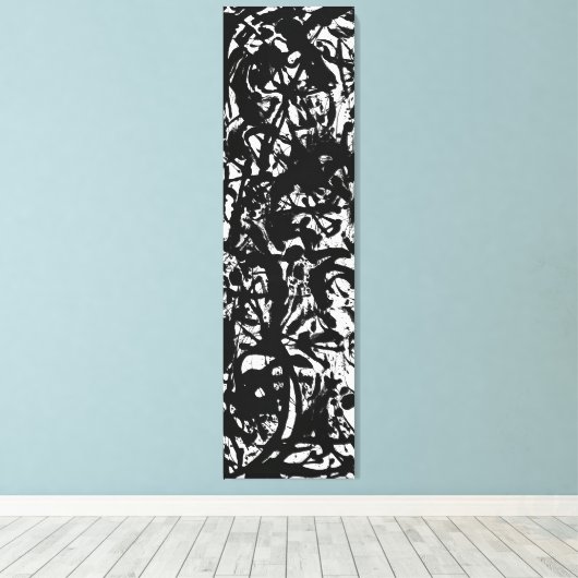 J.P. - ZWART-WIT SCHILDERIJ - ca. 1952- Canvas Afdruk (Insitu (Houten vloer))