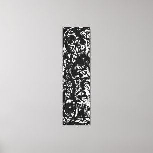 J.P. - ZWART-WIT SCHILDERIJ - ca. 1952- Canvas Afdruk