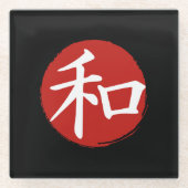 J-Peace Glazen Onderzetter (Voorkant)