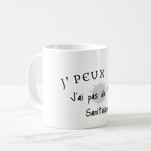  J' peux pas, j'ai pas de pass sanitaire. Koffiemok (Voorkant links)