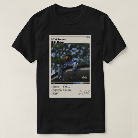 J Poster 2014 Forest Hills Drive Poster J C T-shirt (Design voorkant)
