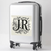 J.R Initialen met Decor Sticker (Koffer)