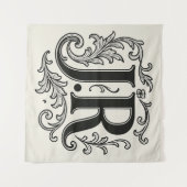 J.R Initialen met Decoratief Wandkleed (Voorkant (horizontaal))