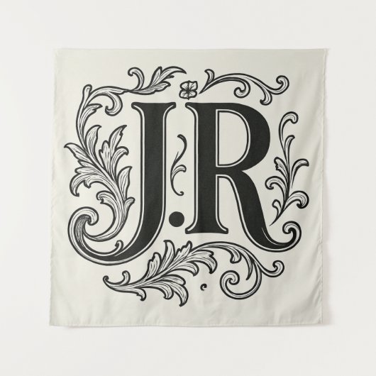 J.R Initialen met Decoratief Wandkleed (Voorkant)