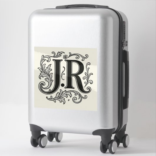J.R Initials with Decor Sticker (Koffer)