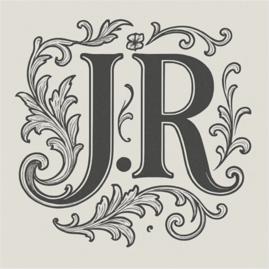 J.R Initials with Decor Sticker (Voorkant)