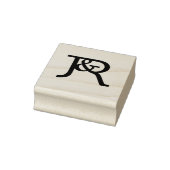 J&R Monogram bruiloft Rubberstempel (Stempel)
