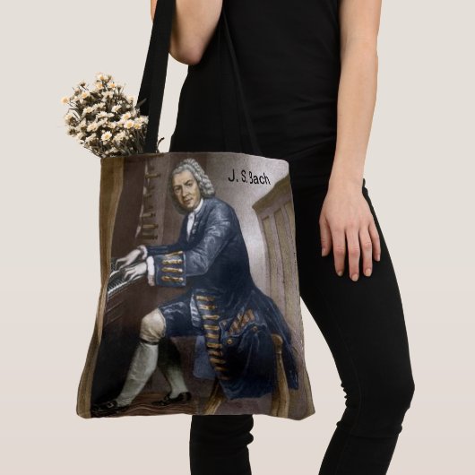 J.S. Bach bij het Pipe Orgel- Organist's Music Boo Tote Bag (Dichtbij)