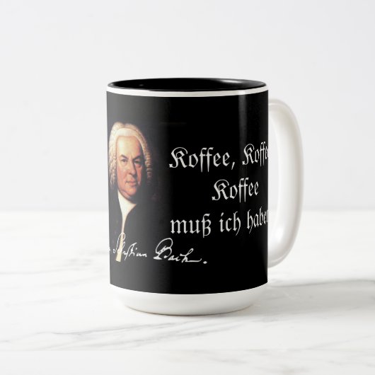 J. S. Bach Koffee Mok (Voorkant rechts)