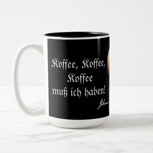 J. S. Bach Koffee Mok (Links)