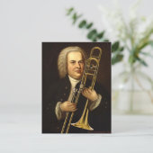 J.S. Bach met trombone Briefkaart (Staand voorkant)
