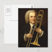 J.S. Bach met trombone Briefkaart (Voorkant / Achterkant)