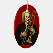 J.S. Bach met trombone Keramisch Ornament (Rechts)