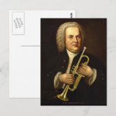 J.S. Bach met Trumpet Briefkaart (Voorkant / Achterkant)