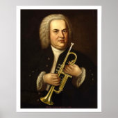 J.S. Bach met Trumpet Poster (Voorkant)