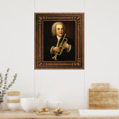J.S. Bach met Trumpet Poster (Keuken)