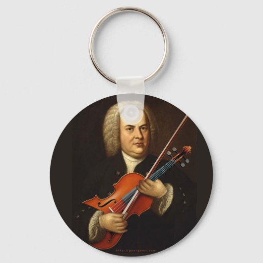 J.S. Bach met Viola Sleutelhanger (Voorkant)