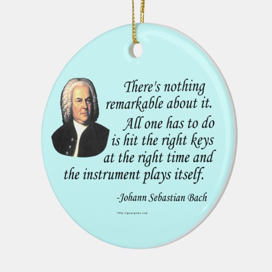 J.S. Bach op afspelen Keramisch Ornament (Links)