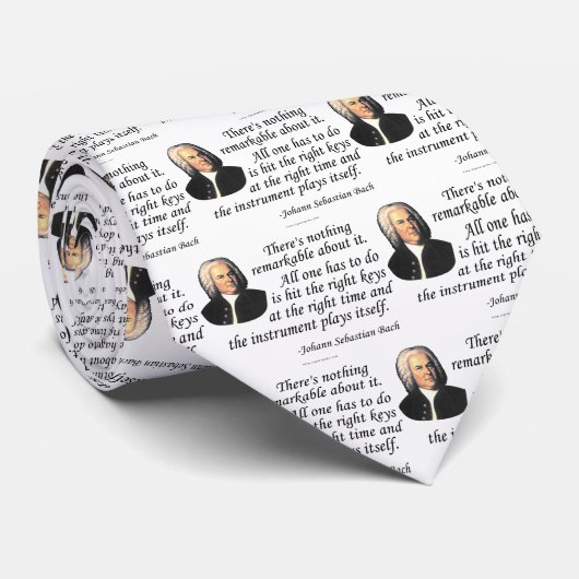 J.S. Bach op afspelen Stropdas (Opgerold)