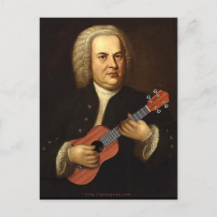 J.S. Bach op Uke Briefkaart