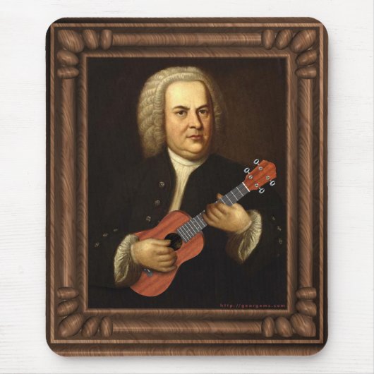 J.S. Bach op Uke Muismat (Voorkant)