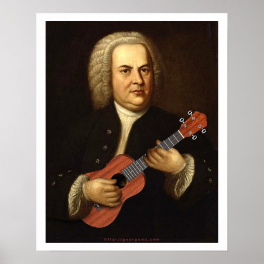 J.S. Bach op Uke Poster (Voorkant)